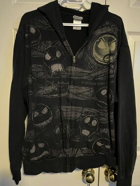 The Nightmare Before Christmas Jack Skellington Zip-Up Hoodie - Black